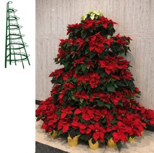 5' 5" Half Round [104] poinsettia tree rack